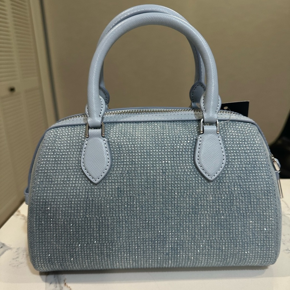 Kate Spade Madison Studded Denim Small Dolly Duffle NWT - Picture 3 of 11